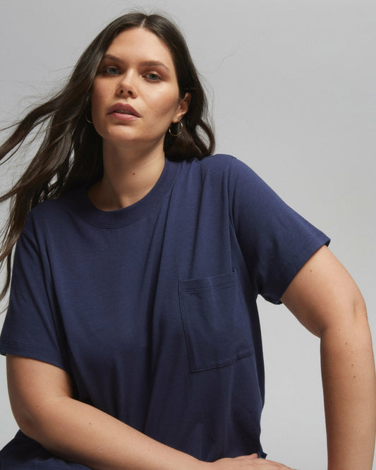 Universal Standard Garcon Tee - Classic Navy