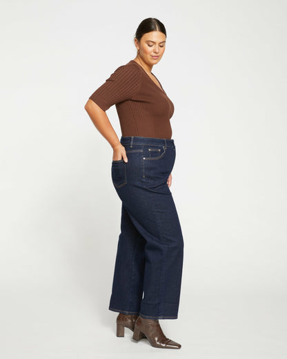 Universal Standard Bae Boyfriend Straight Leg Jeans - Vintage Indigo Selvedge
