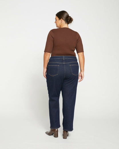 Universal Standard Bae Boyfriend Straight Leg Jeans - Vintage Indigo Selvedge