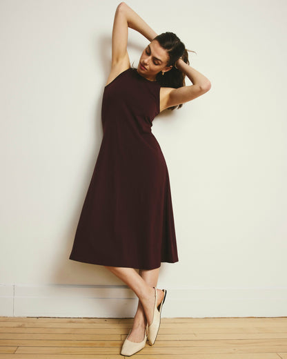 Universal Standard Sardinia Tank Dress - Black Cherry