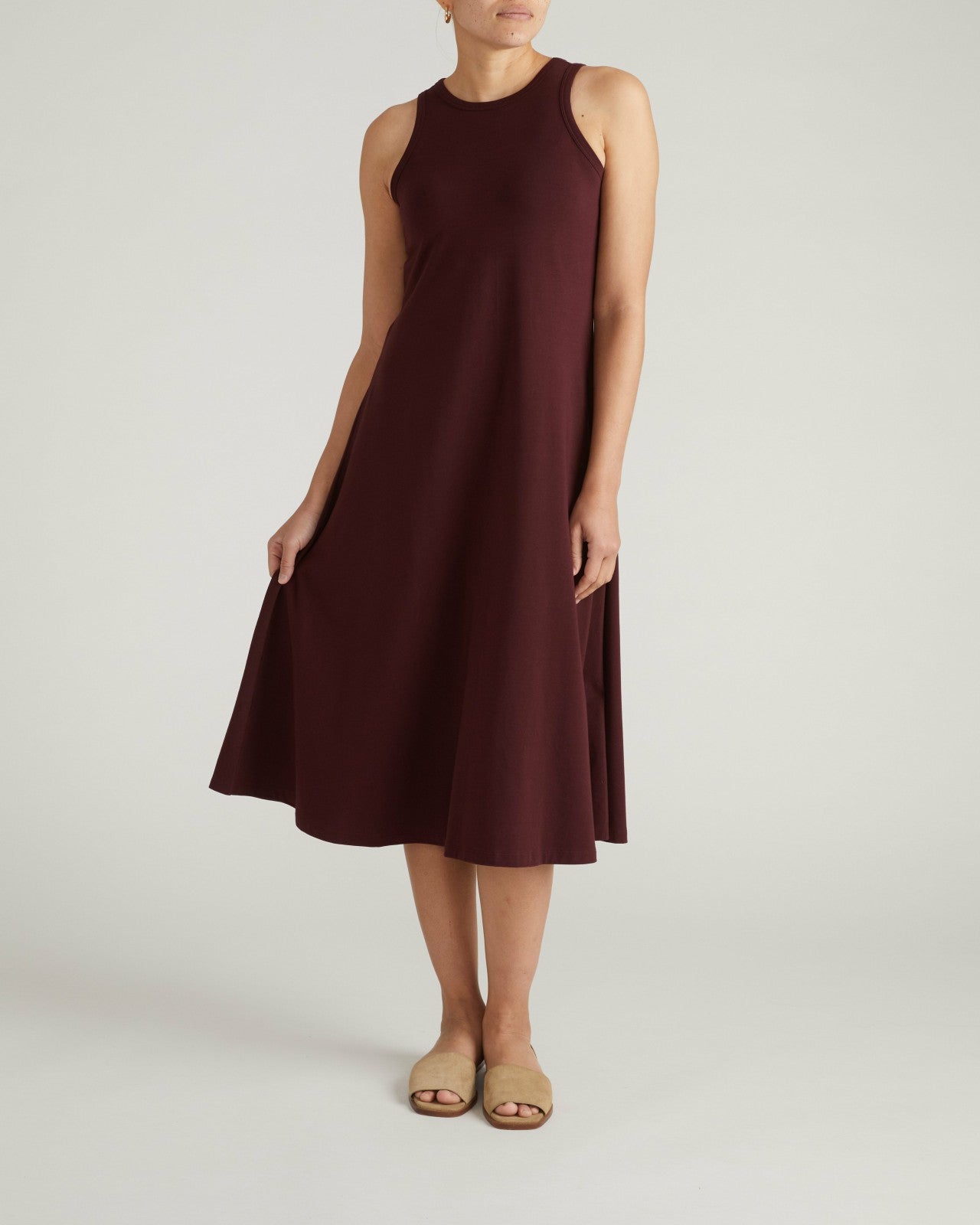 Universal Standard Sardinia Tank Dress - Black Cherry