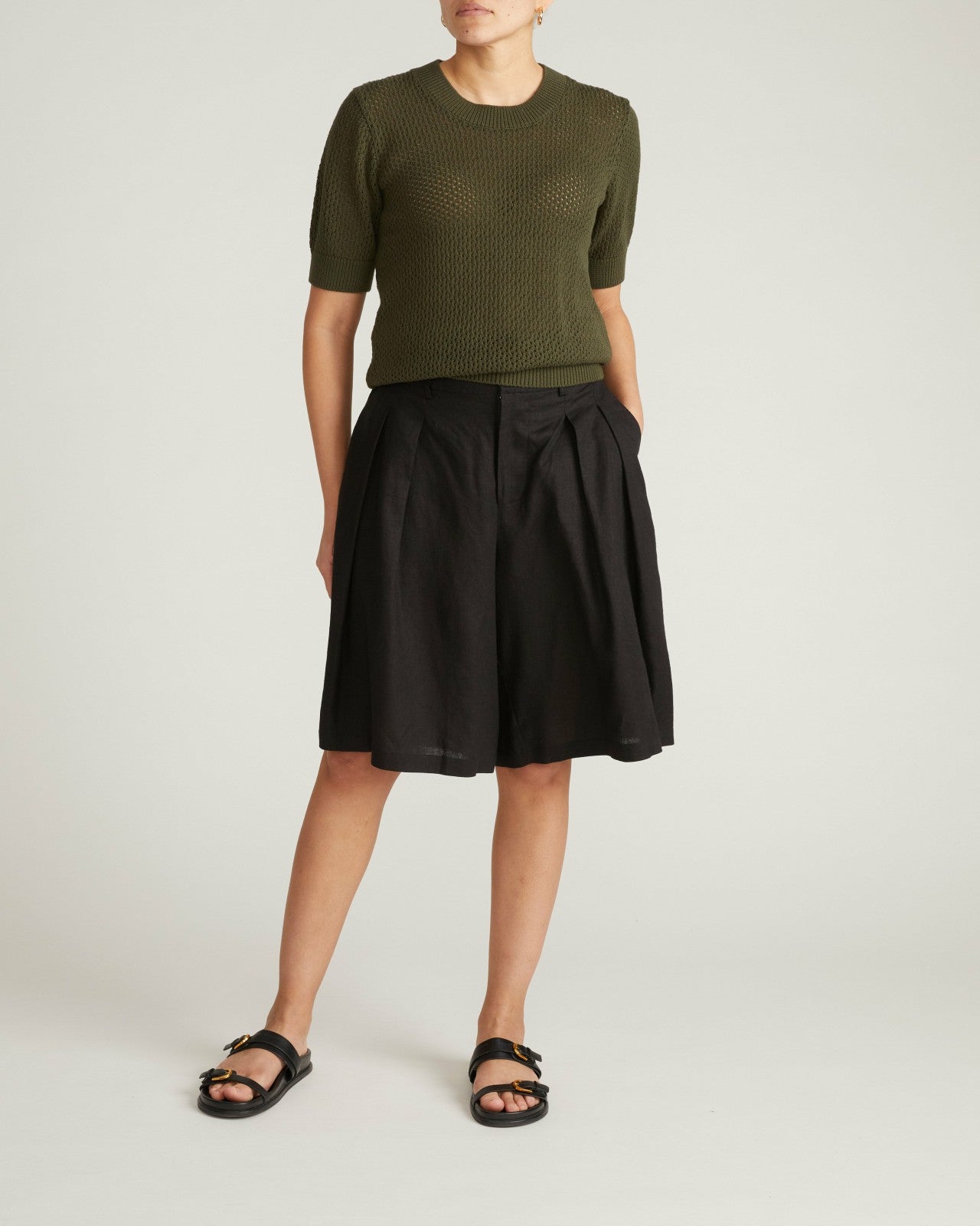 Universal Standard Rosie Pointelle Sweater Top - Camo