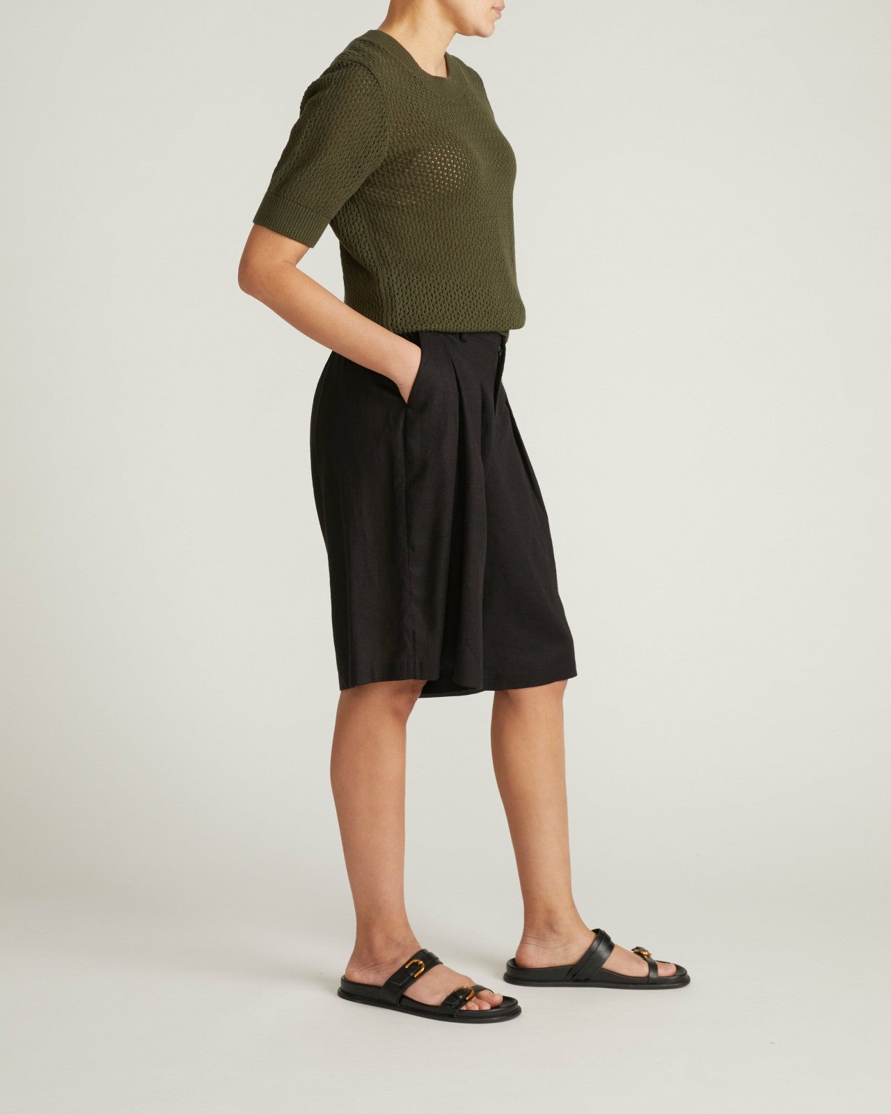 Universal Standard Rosie Pointelle Sweater Top - Camo