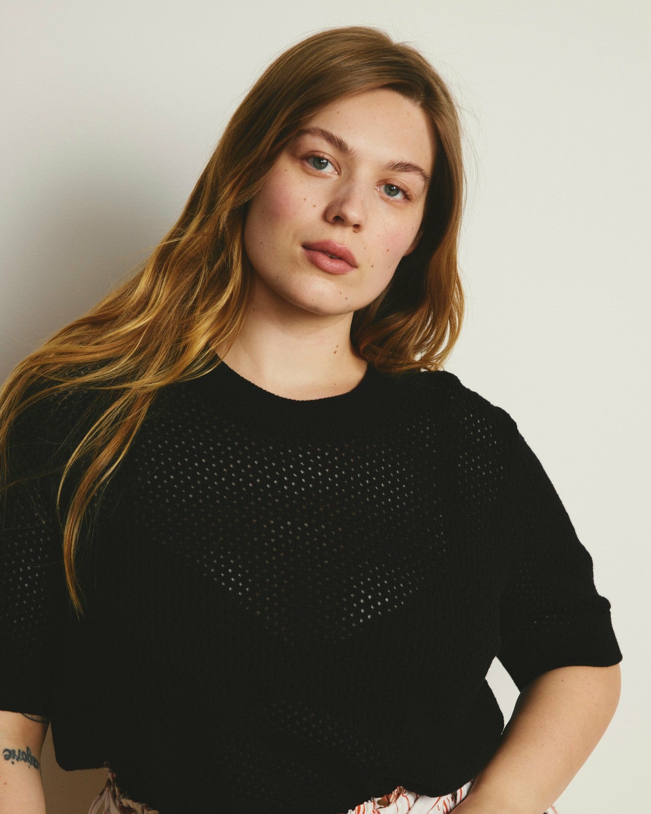 Universal Standard Rosie Pointelle Sweater Top - Black