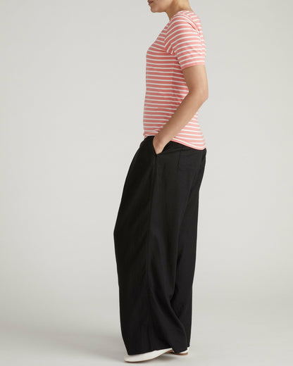 Universal Standard Double V Tee - Portrait Pink/White Stripe
