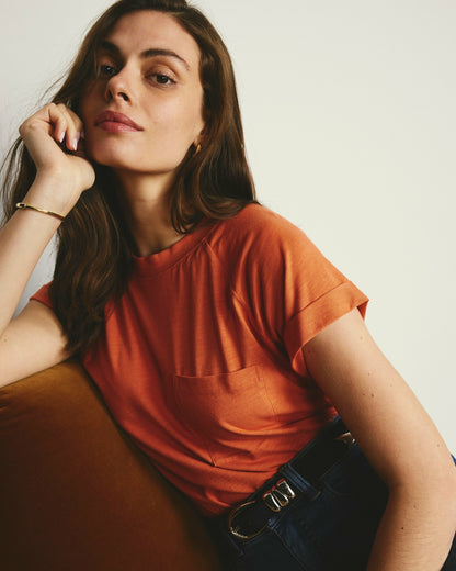 Universal Standard Light-As-Air Boy Tee - Italian Orange