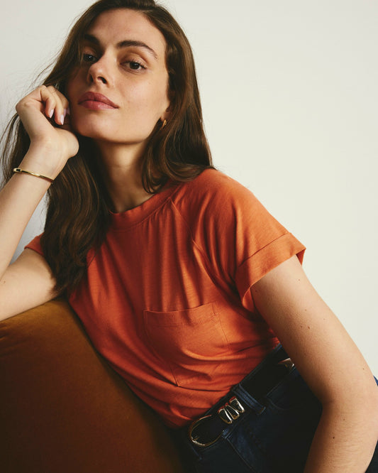 Universal Standard Light-As-Air Boy Tee - Italian Orange