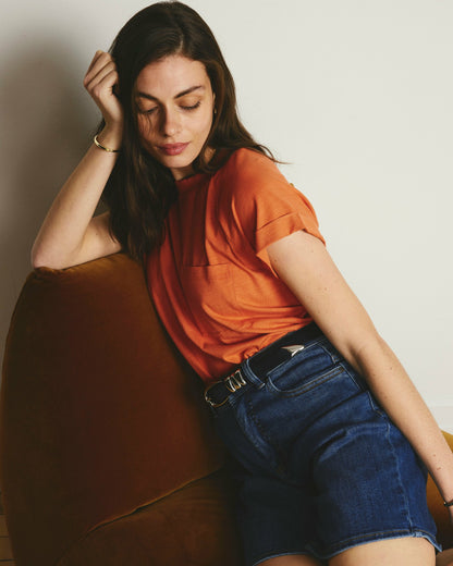 Universal Standard Light-As-Air Boy Tee - Italian Orange
