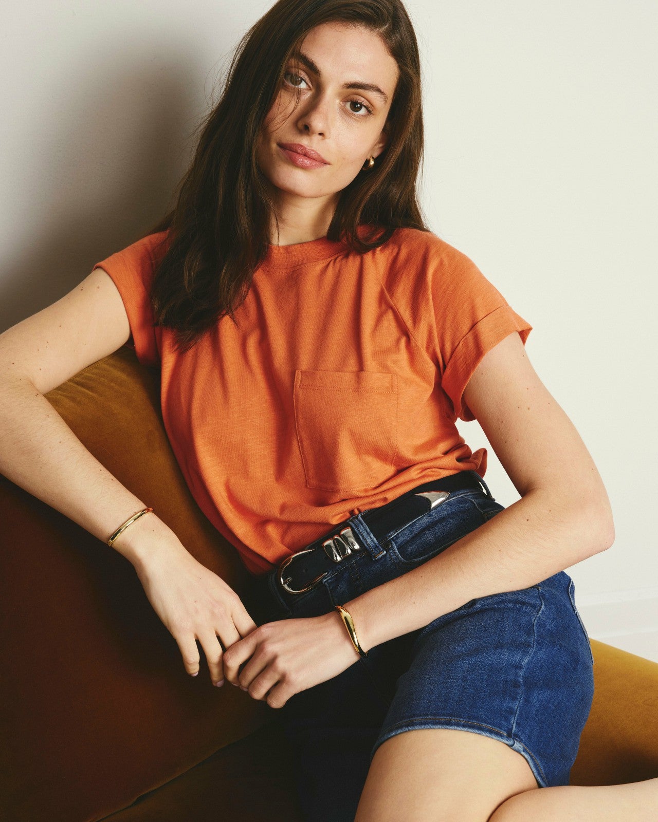 Universal Standard Light-As-Air Boy Tee - Italian Orange