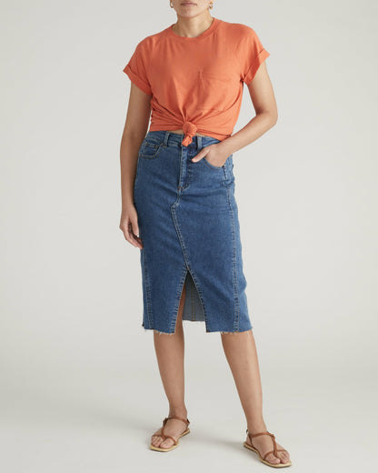 Universal Standard Light-As-Air Boy Tee - Italian Orange