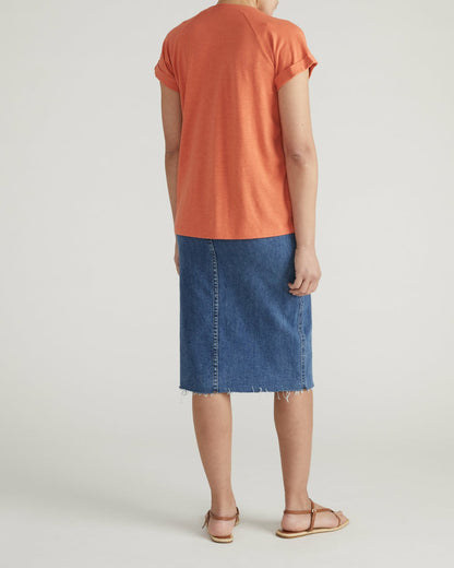 Universal Standard Light-As-Air Boy Tee - Italian Orange
