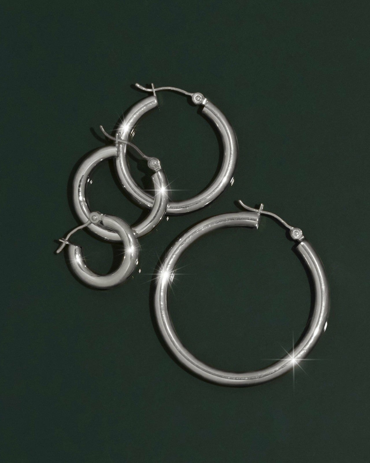 Universal Standard Aurate Silver Hoop Earrings