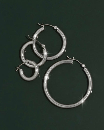 Universal Standard Aurate Silver Hoop Earrings