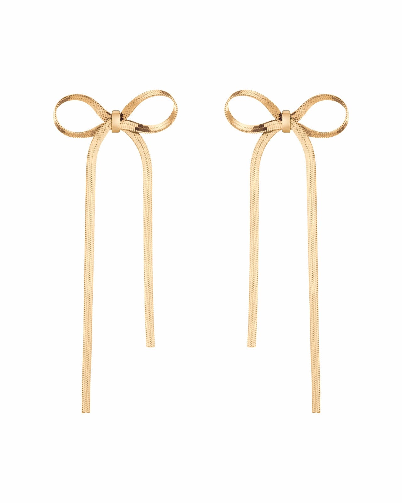 Universal Standard Aurate Herringbone Bow Earrings