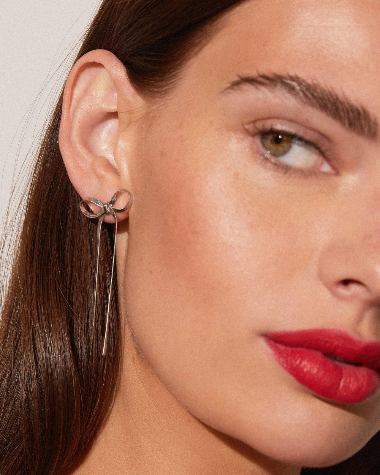 Universal Standard Aurate Herringbone Bow Earrings