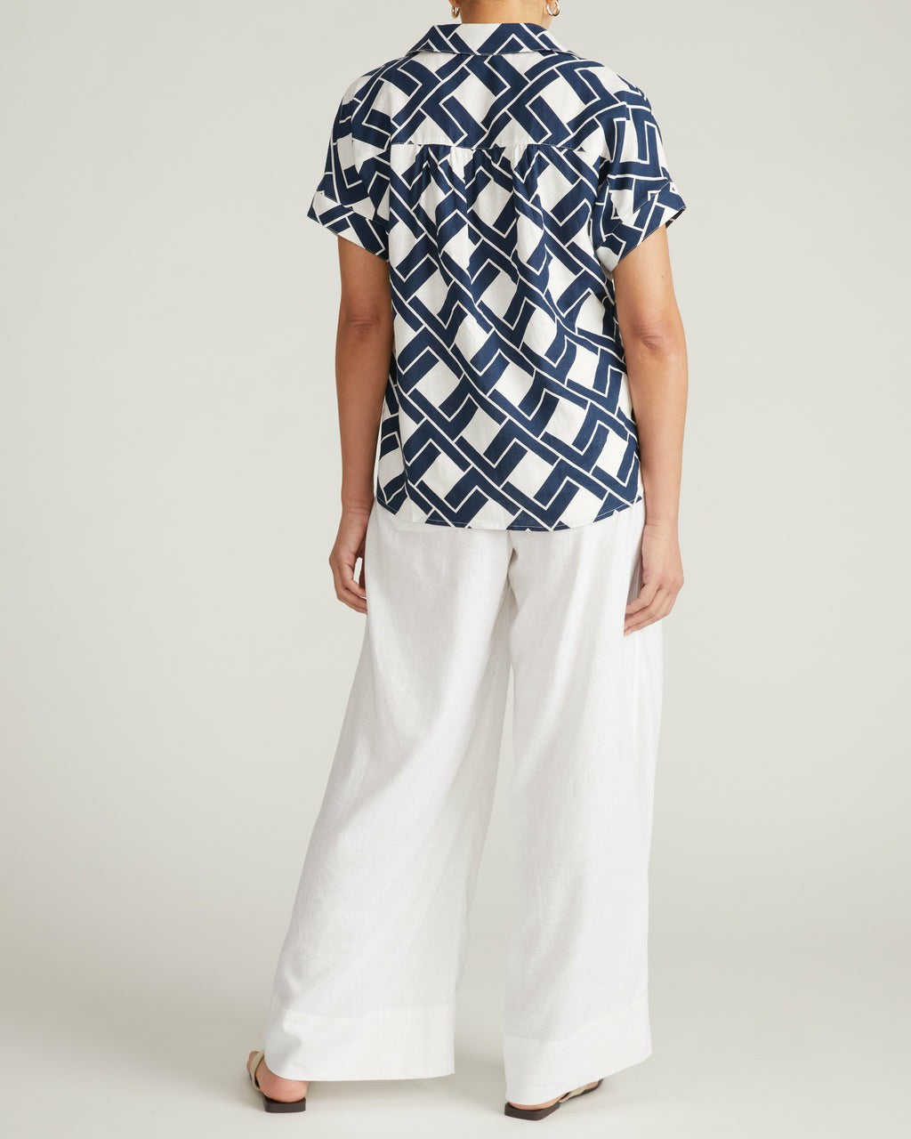 Universal Standard Marley Wide Leg Linen Blend Pants - White