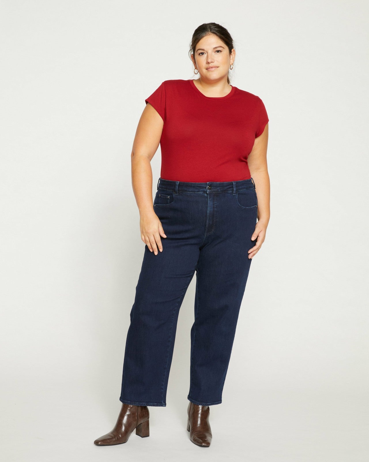 Universal Standard Etta High Rise Straight Leg Jeans 28 Inch - Dark Indigo