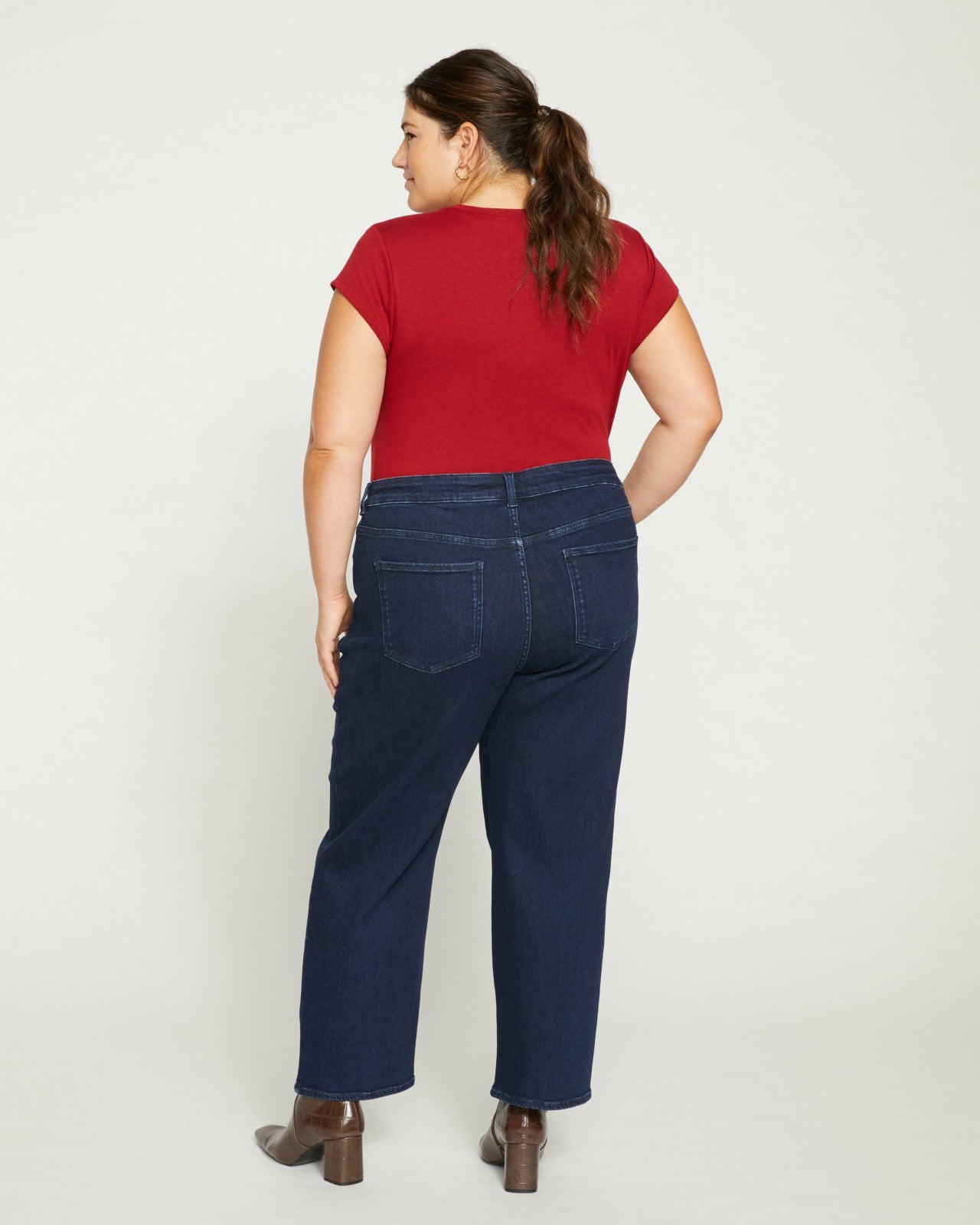 Universal Standard Etta High Rise Straight Leg Jeans 28 Inch - Dark Indigo