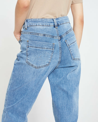 Universal Standard Dylan High Rise Tapered Jeans 29 Inch - Classic Washed Blue