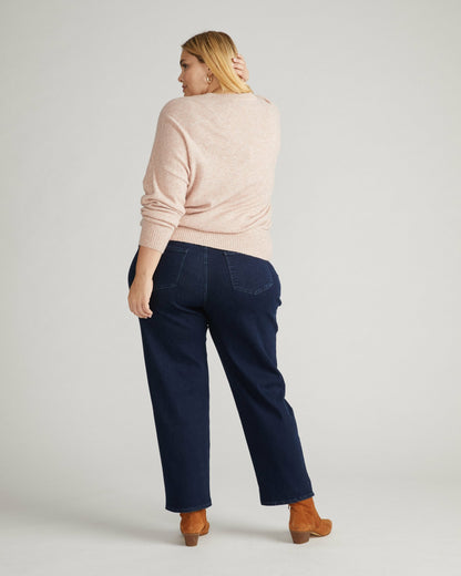 Universal Standard Seine High Rise Straight Leg Jean 29 Inch - Dark Indigo