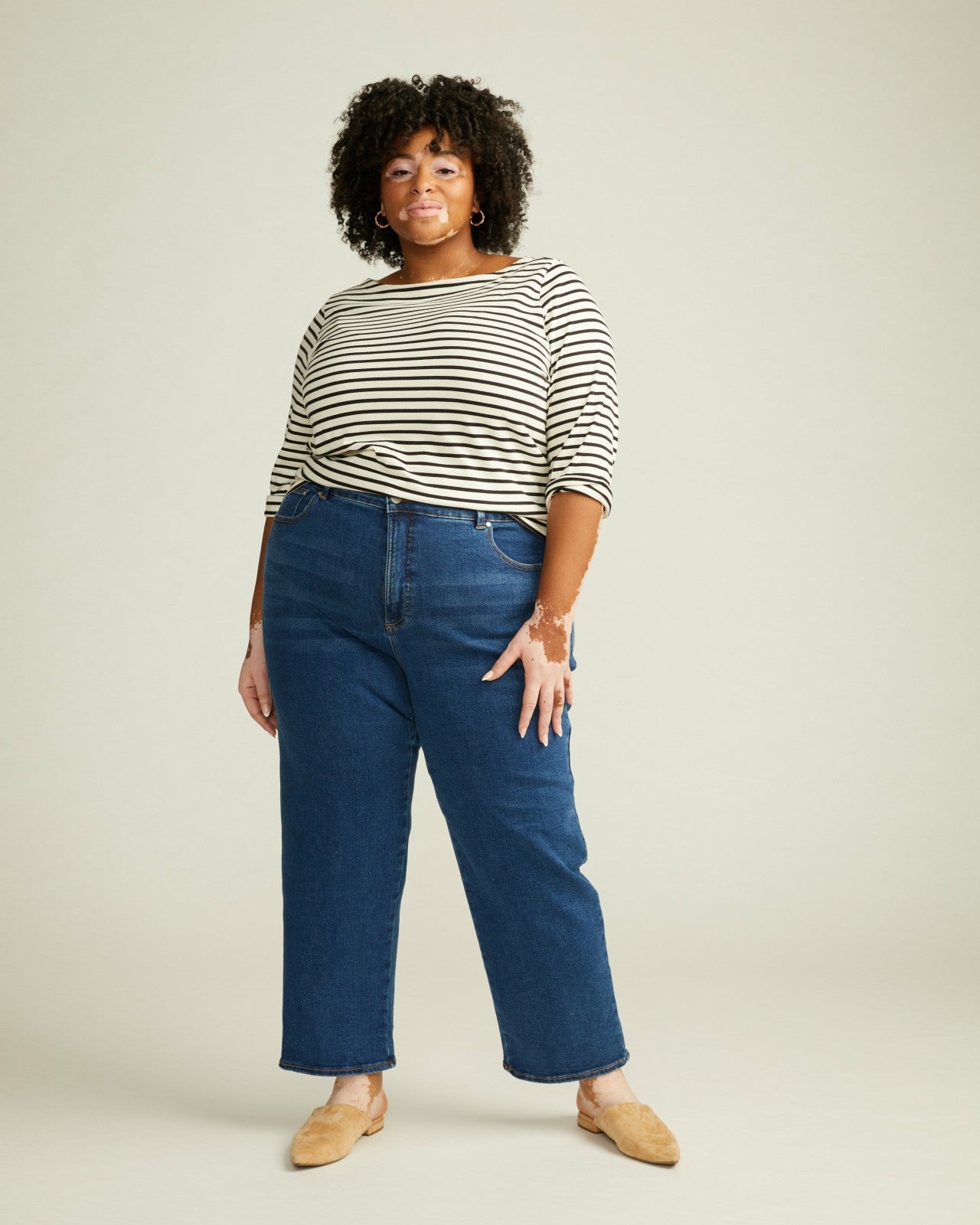 Universal Standard Etta High Rise Straight Leg Jeans 28 Inch - Aged Indigo