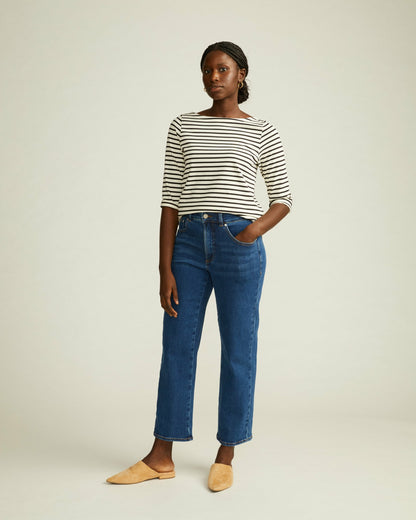 Universal Standard Etta High Rise Straight Leg Jeans 28 Inch - Aged Indigo