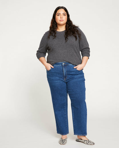 Universal Standard Etta High Rise Straight Leg Jeans 28 Inch - Aged Indigo