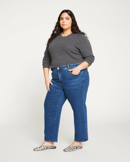 Universal Standard Etta High Rise Straight Leg Jeans 28 Inch - Aged Indigo