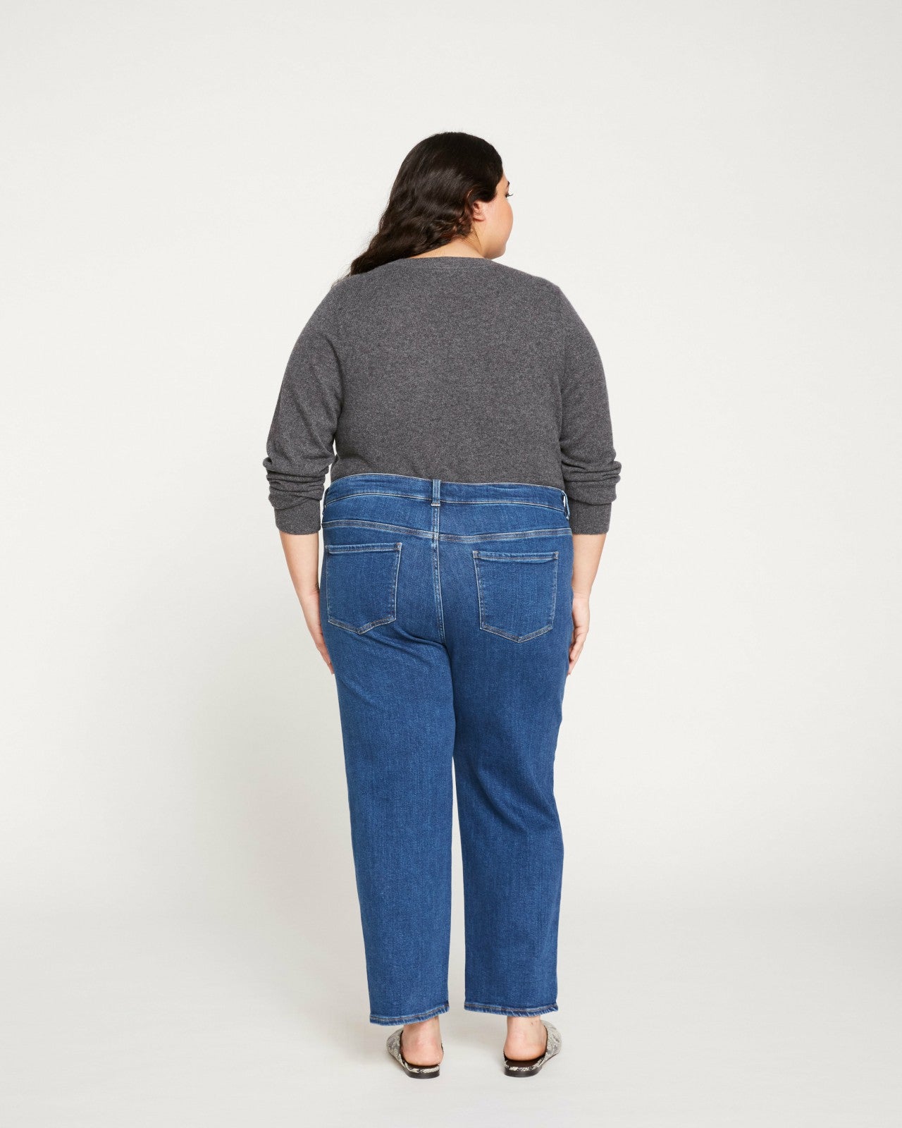 Universal Standard Etta High Rise Straight Leg Jeans 28 Inch - Aged Indigo