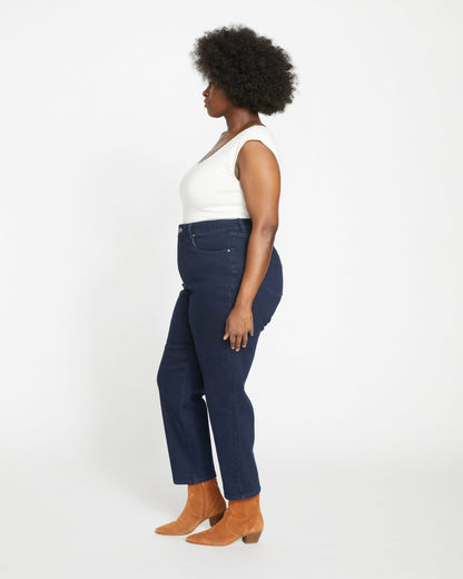 Universal Standard Dylan High Rise Tapered Jeans 29 Inch - Dark Indigo