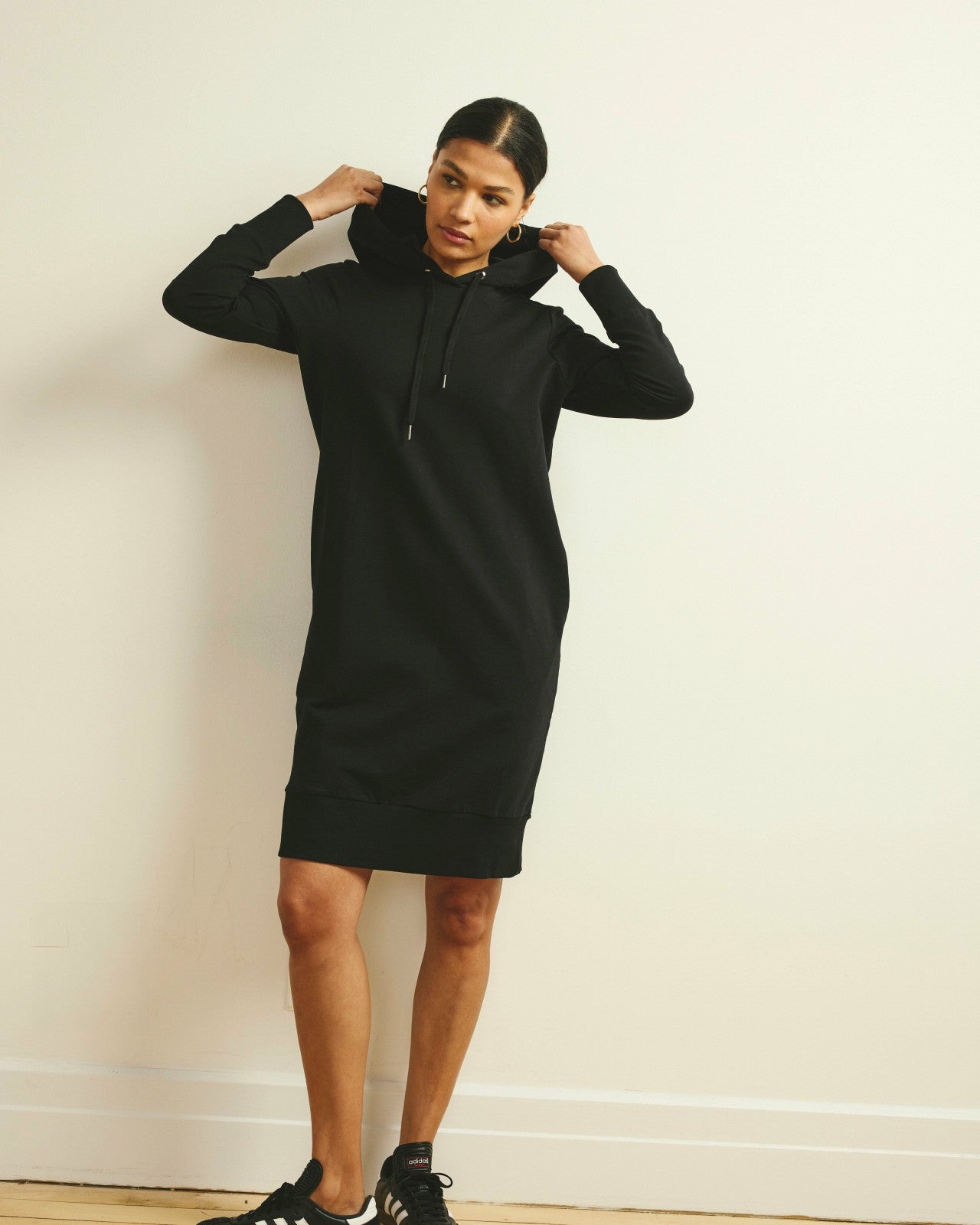 Universal Standard Bree Hooded Sweatshirt Dress - Black