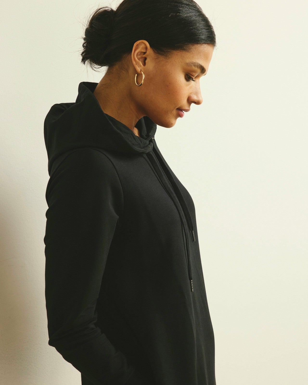 Universal Standard Bree Hooded Sweatshirt Dress - Black