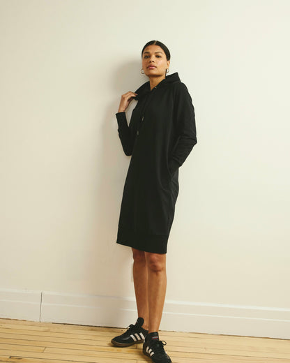 Universal Standard Bree Hooded Sweatshirt Dress - Black