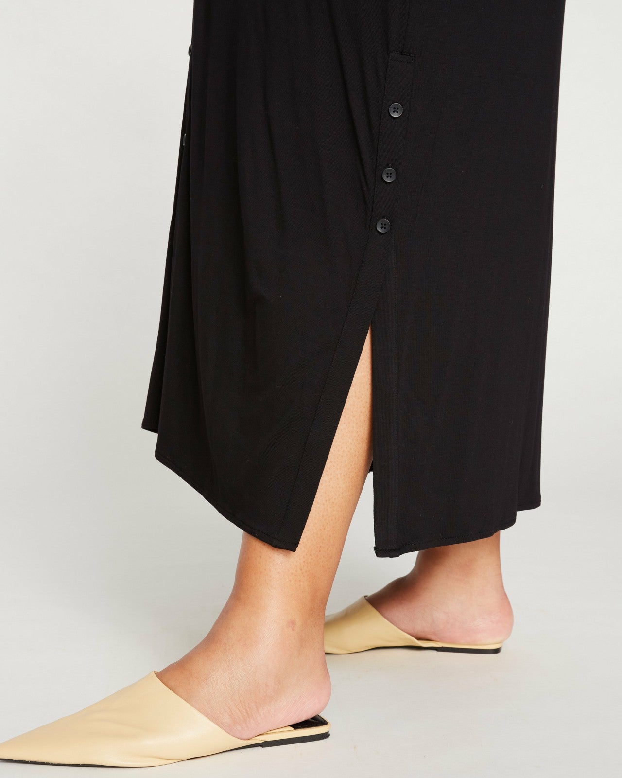 Universal Standard Sally Liquid Jersey Shirt Dress - Black