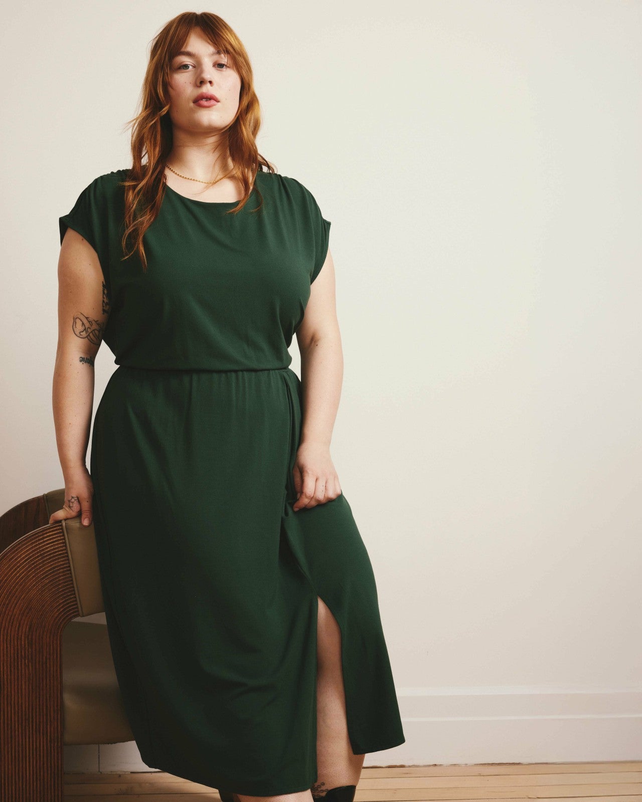 Universal Standard Havana Divine Jersey Dress - Conifer