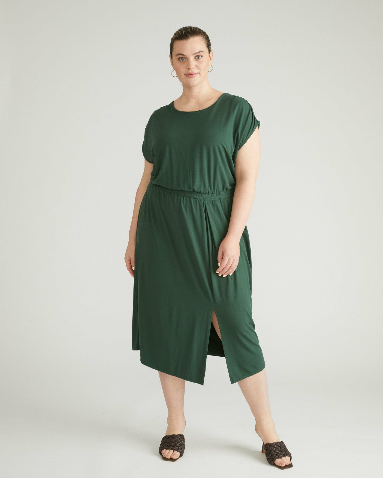 Universal Standard Havana Divine Jersey Dress - Conifer