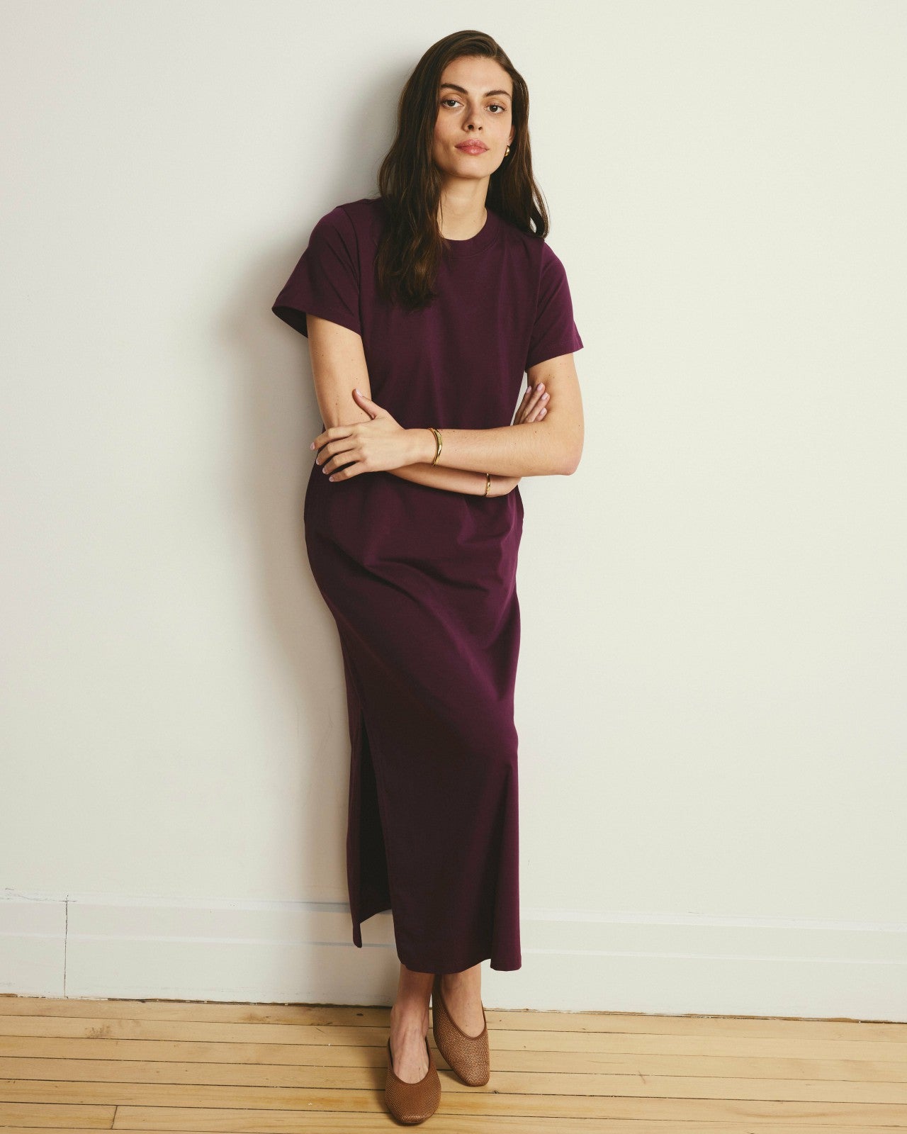 Universal Standard Halie Maxi T-Shirt Dress - Gamay