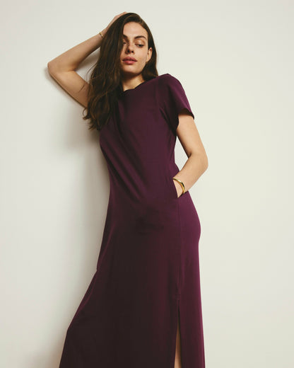 Universal Standard Halie Maxi T-Shirt Dress - Gamay
