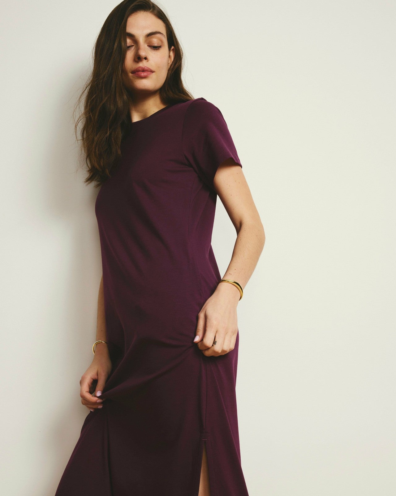 Universal Standard Halie Maxi T-Shirt Dress - Gamay