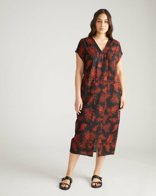 Universal Standard Cabana Linen Blend Kaftan - Bohem Print