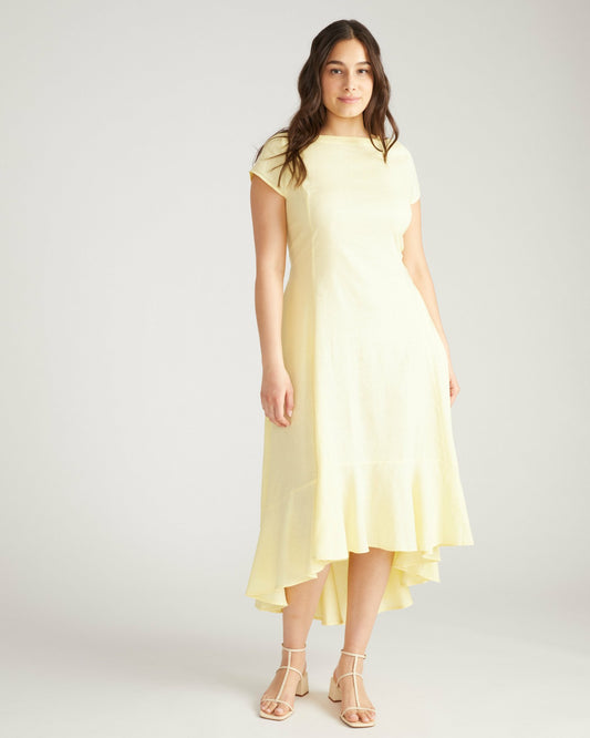 Universal Standard Sunset Linen Blend Flounce Dress - Twinkle