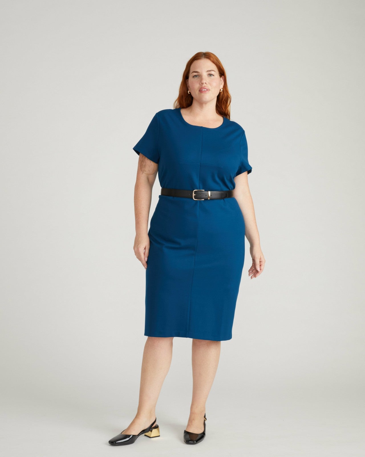 Universal Standard Executive Ponte Dress - Deep Teal
