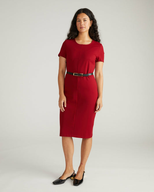 Universal Standard Executive Ponte Dress - Garnet