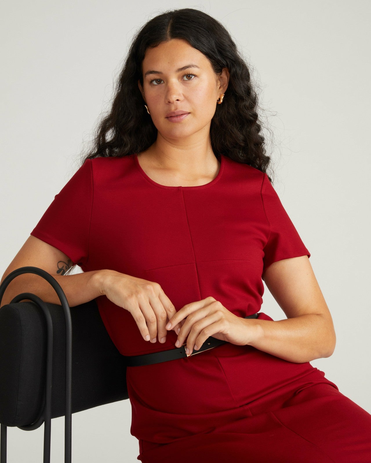 Universal Standard Executive Ponte Dress - Garnet