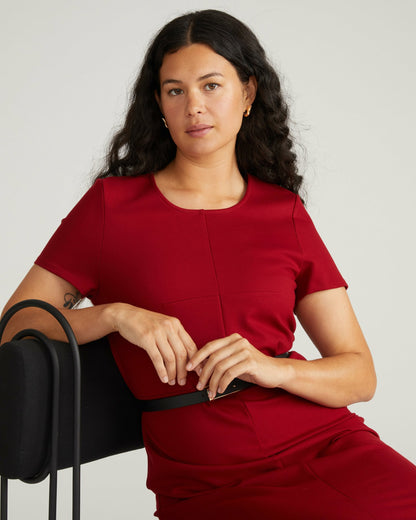 Universal Standard Executive Ponte Dress - Garnet
