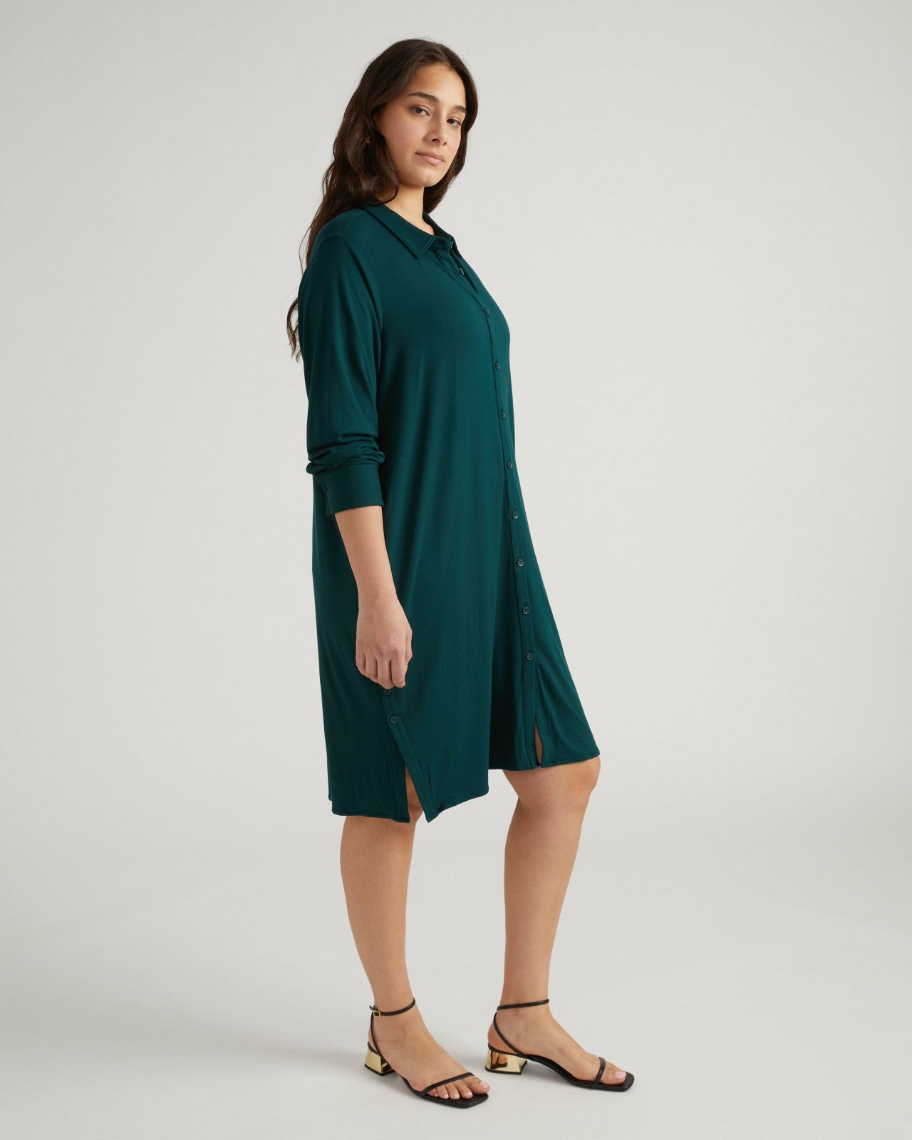 Universal Standard Marcie Liquid Jersey Dress - Forest Green
