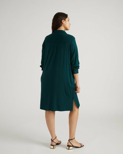 Universal Standard Marcie Liquid Jersey Dress - Forest Green