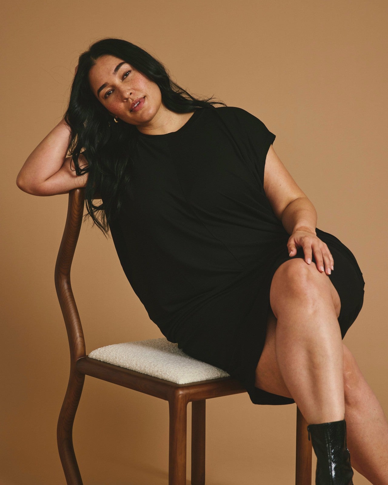 Universal Standard Carrea Relaxed Liquid Jersey Dress - Black