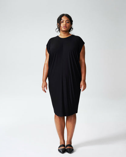Universal Standard Carrea Relaxed Liquid Jersey Dress - Black
