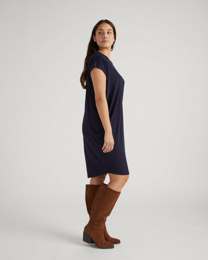 Universal Standard Carrea Relaxed Liquid Jersey Dress - Midnight